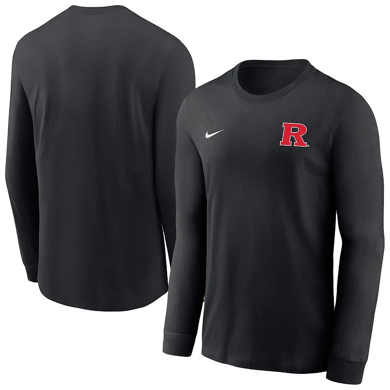 T-shirt à manches longues Nike Rutgers Scarlet Knights Legend Dri-FIT pour homme, noir