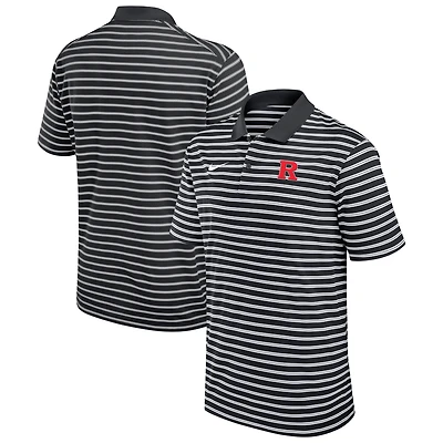 Polo Nike Victory Stripe Performance noir pour homme des Scarlet Knights de Rutgers