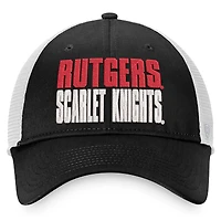 Men's Top of the World Black/White Rutgers Scarlet Knights Stockpile Trucker Snapback Hat