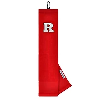 Serviette de toilette Rutgers Scarlet Knights 16" x 24" à trois volets, motif visage et club