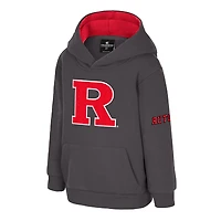 Toddler Colosseum  Charcoal Rutgers Scarlet Knights Big Logo Volume Fleece Pullover Hoodie