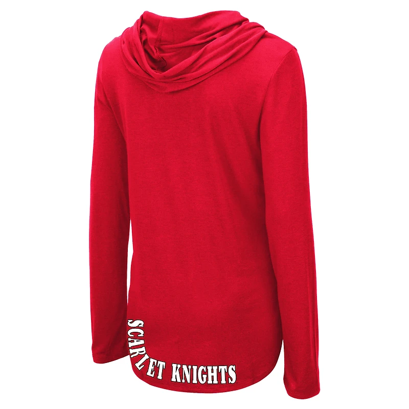 T-shirt à capuche léger manches longues pour femme Colosseum Scarlet Rutgers Knights My Lover