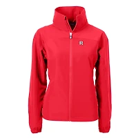 Women's Cutter & Buck  Scarlet Rutgers Knights Charter Eco Recycled Full-Zip Jacket