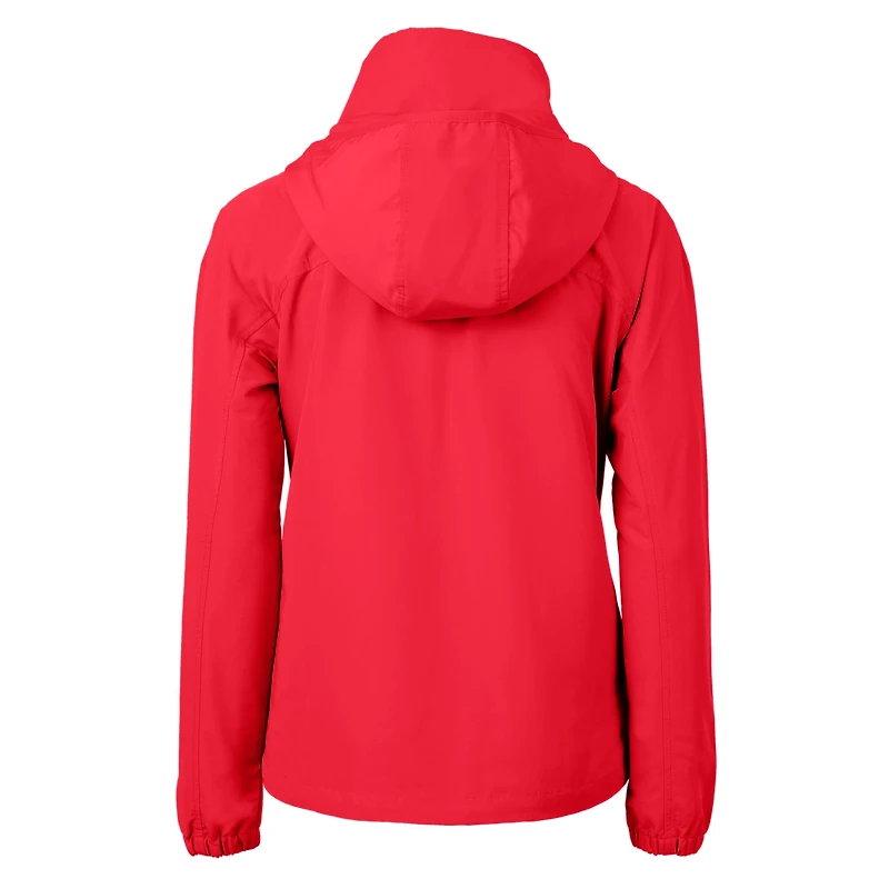 Women's Cutter & Buck  Scarlet Rutgers Knights Charter Eco Recycled Full-Zip Jacket