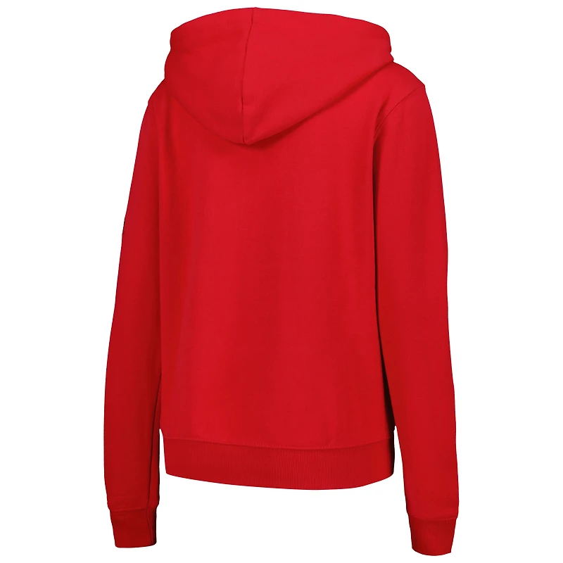 Women's Scarlet Rutgers Knights Team Big Logo Pullover Hoodie