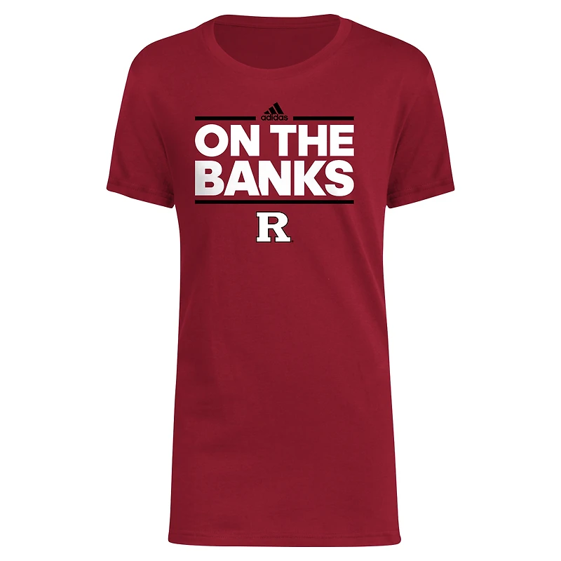 T-shirt adidas Scarlet Rutgers Knights Basic Dassler pour jeunes