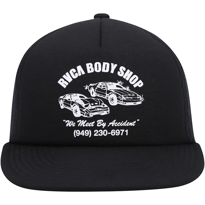 Casquette réglable RVCA Body Shop Trucker noire pour hommes