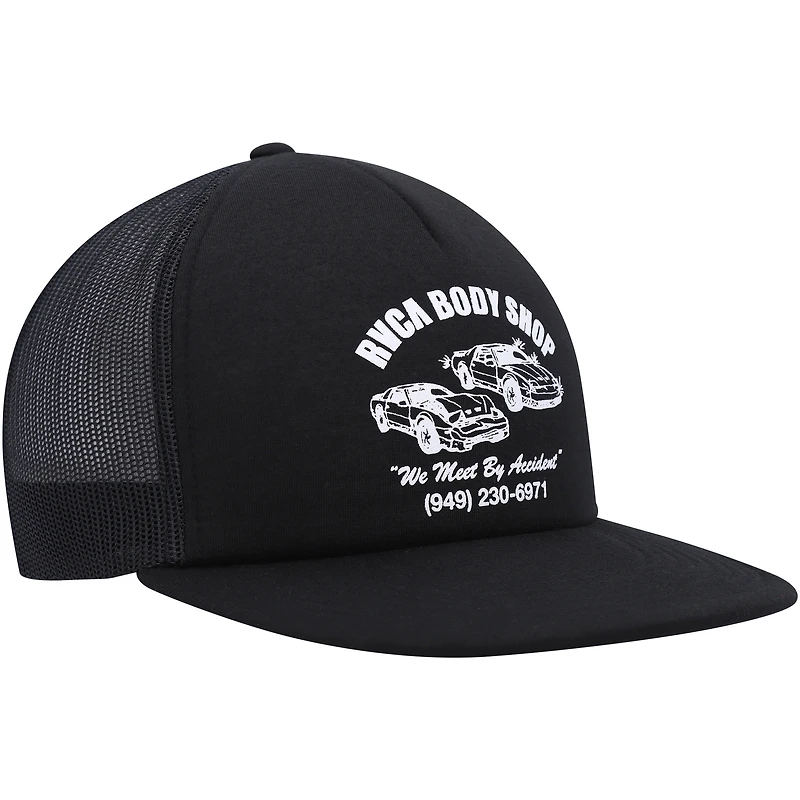 Casquette réglable RVCA Body Shop Trucker noire pour hommes