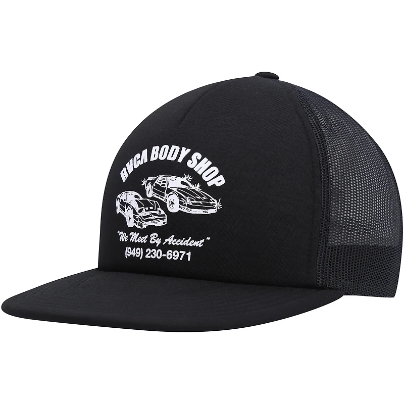 Casquette réglable RVCA Body Shop Trucker noire pour hommes