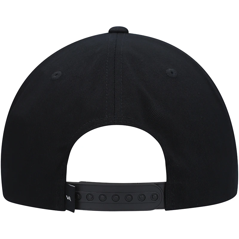 Casquette Snapback carrée noire RVCA pour hommes
