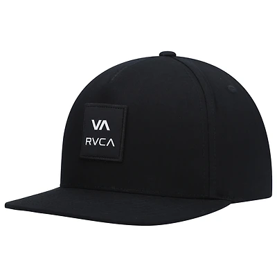 Casquette Snapback carrée noire RVCA pour hommes