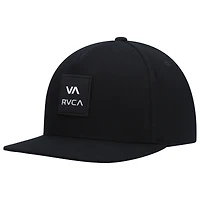 Casquette Snapback carrée noire RVCA pour hommes
