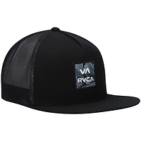 Men's RVCA Black VA ATW Print Trucker - Snapback Hat