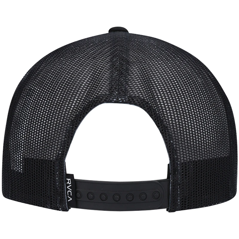 Men's RVCA Black VA ATW Print Trucker - Snapback Hat