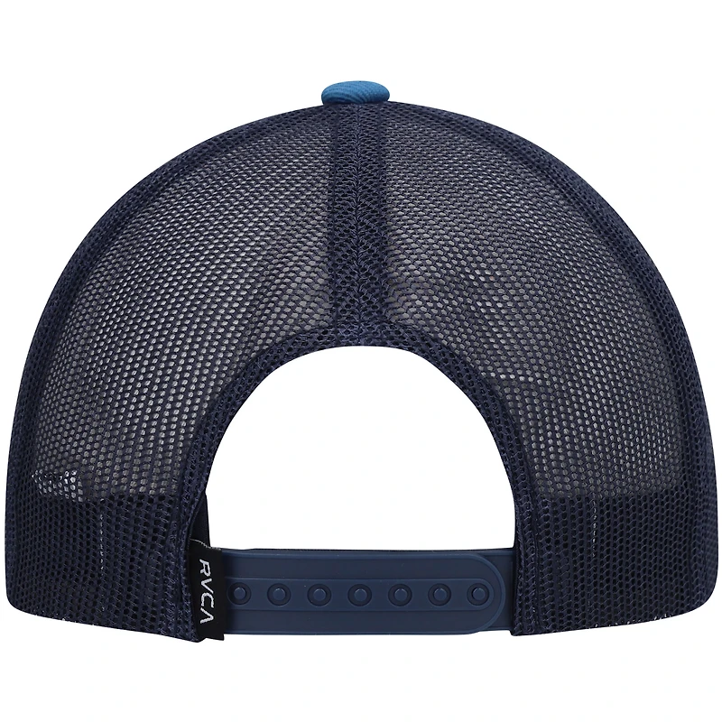 Men's RVCA Blue/Navy All The Way Snapback Trucker Hat
