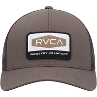 Men's RVCA Brown Mission Trucker Snapback Hat