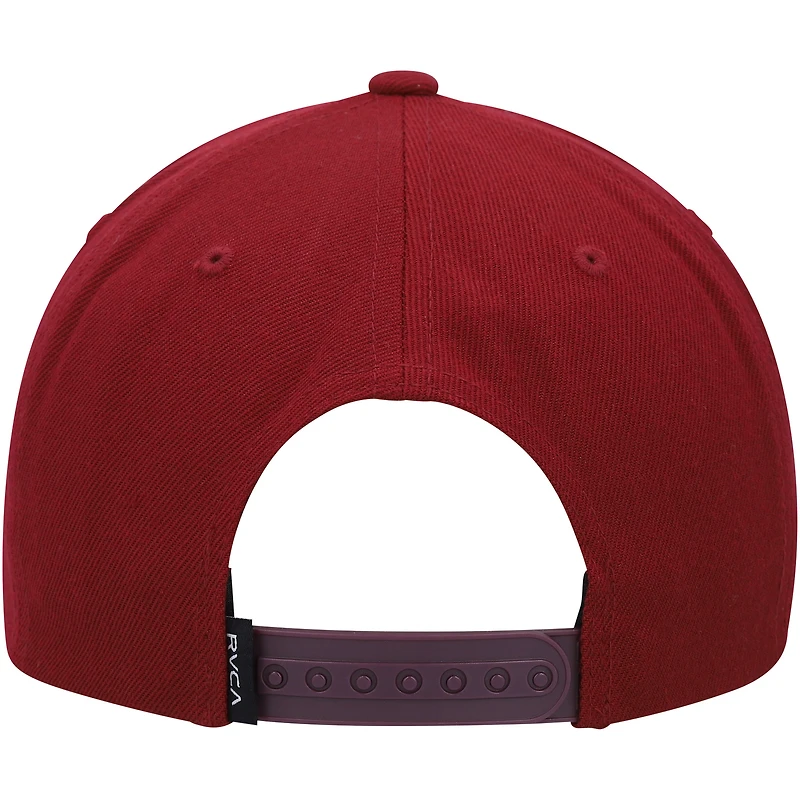 Casquette RVCA All The Way Snapback bordeaux/gris pour hommes