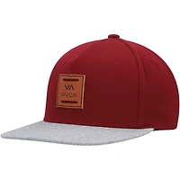 Casquette RVCA All The Way Snapback bordeaux/gris pour hommes