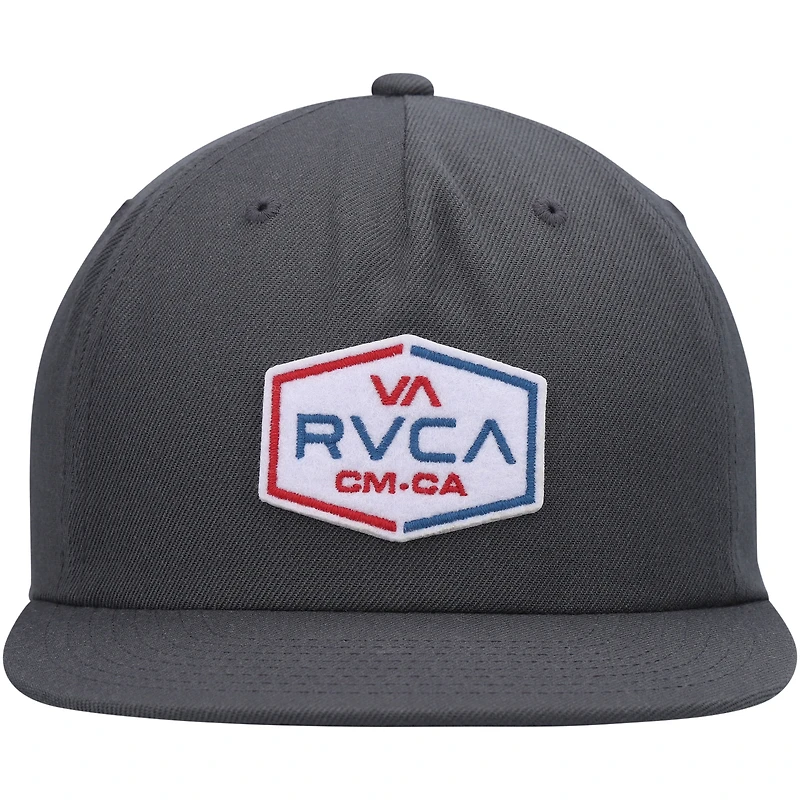 Casquette Snapback RVCA Charcoal Layover pour hommes