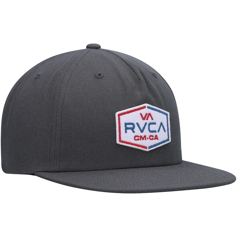 Casquette Snapback RVCA Charcoal Layover pour hommes