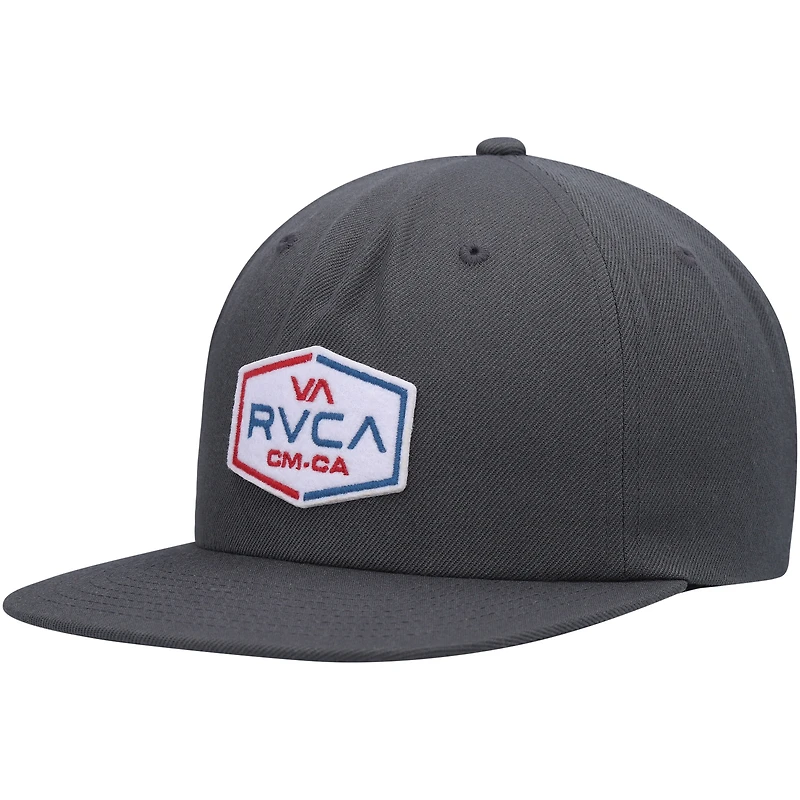 Casquette Snapback RVCA Charcoal Layover pour hommes