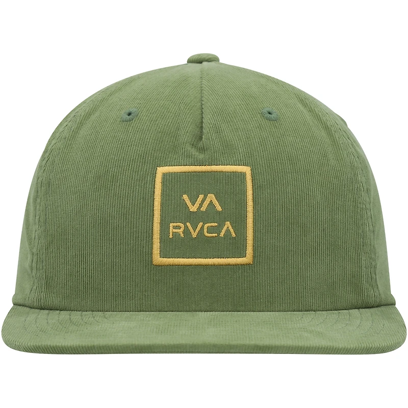 Casquette RVCA Freeman Snapback verte pour hommes