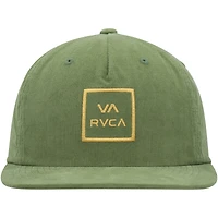 Casquette RVCA Freeman Snapback verte pour hommes