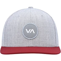 Men's RVCA Heather Gray/Red Patch Adjustable Snapback Hat