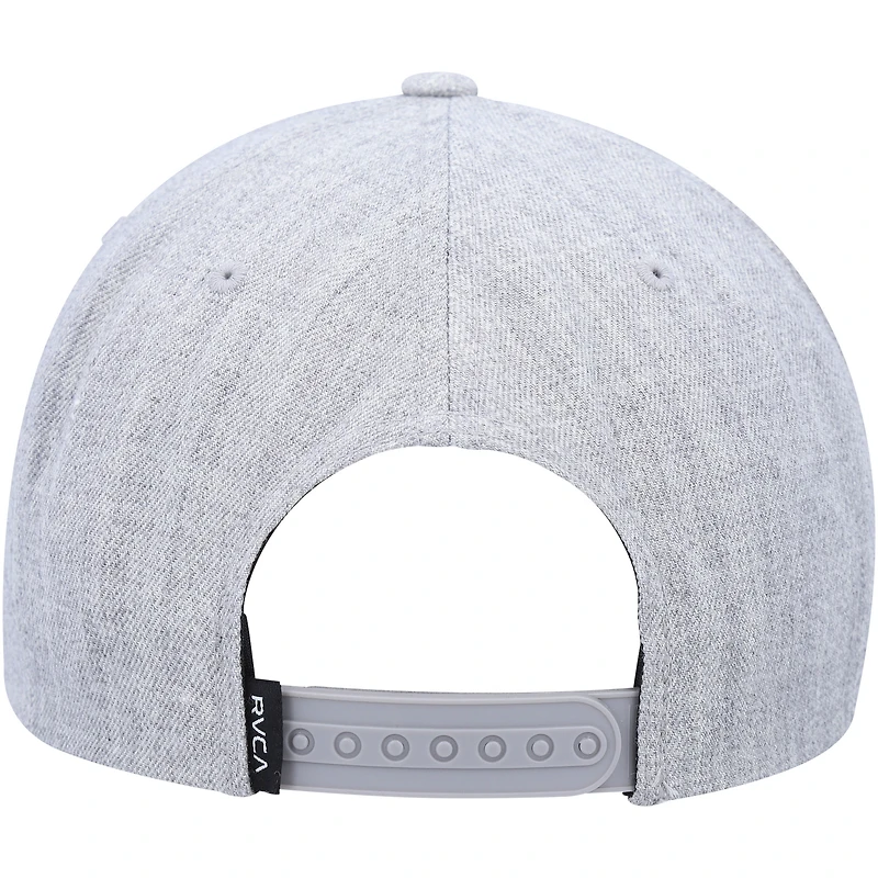 Men's RVCA Heather Gray/Red Patch Adjustable Snapback Hat