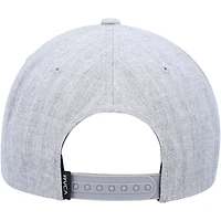 Men's RVCA Heather Gray/Red Patch Adjustable Snapback Hat