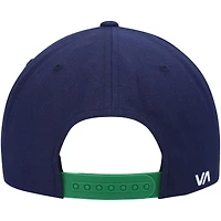 Hommes RVCA Navy/Green Twill II - Casquette Snapback