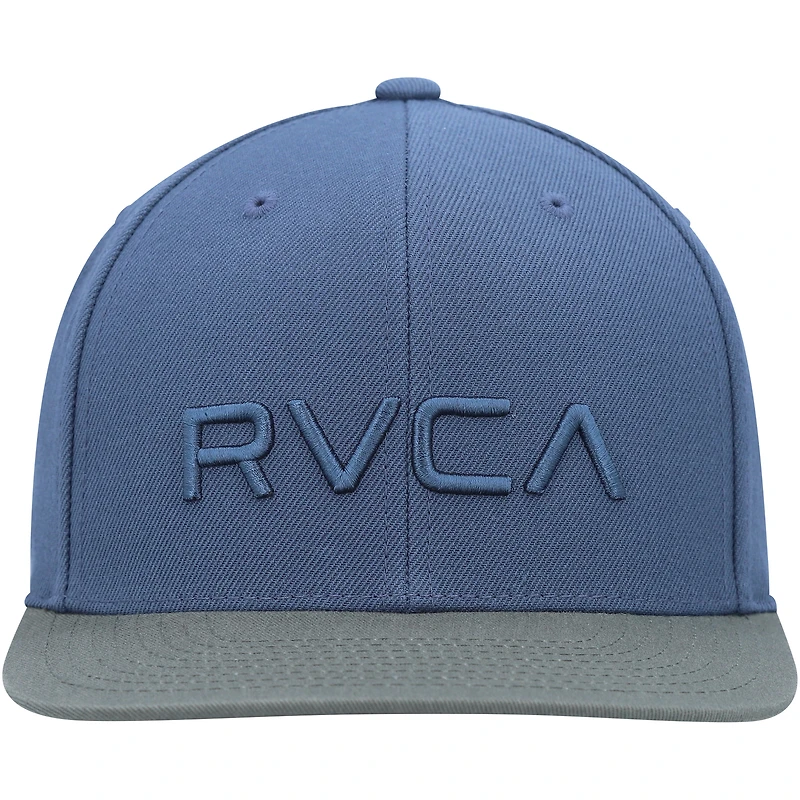 Casquette Snapback RVCA en sergé II marine/olive pour hommes