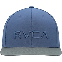 Casquette Snapback RVCA en sergé II marine/olive pour hommes