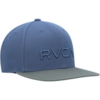 Casquette Snapback RVCA en sergé II marine/olive pour hommes