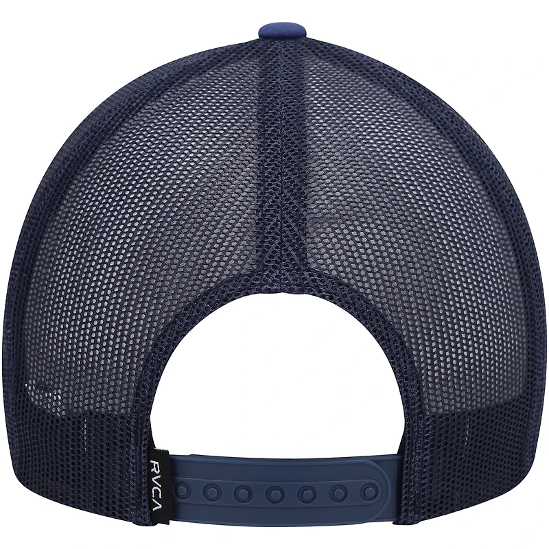 RVCA Navy Logo Ticket Trucker III pour homme - Casquette Snapback