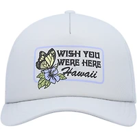 Casquette Snapback de camionneur en mousse RVCA gris Wish You Were Here pour femmes