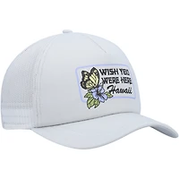 Casquette Snapback de camionneur en mousse RVCA gris Wish You Were Here pour femmes