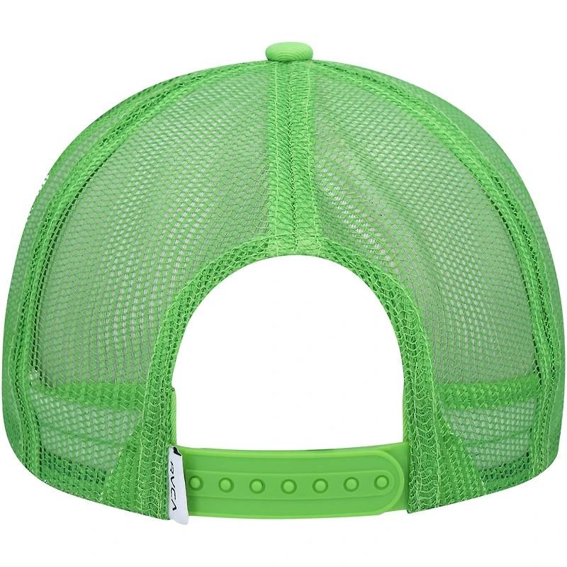 Casquette Snapback RVCA à carreaux verts pour femmes