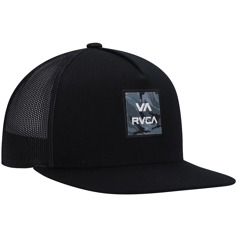 Youth RVCA Black ATW Print Trucker Snapback Hat