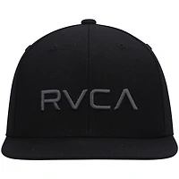 Casquette snapback en sergé avec logo noir RVCA pour jeune