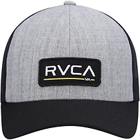 Youth RVCA Heather Gray/Black Ticket Trucker III Snapback Hat