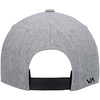 Casquette snapback en sergé à logo gris chiné/noir RVCA pour jeune