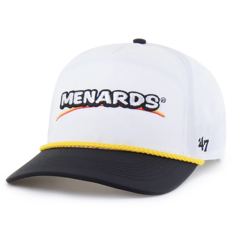 Men's '47 White/Black Ryan Blaney brrr° Menards Rope Hitch Adjustable Hat