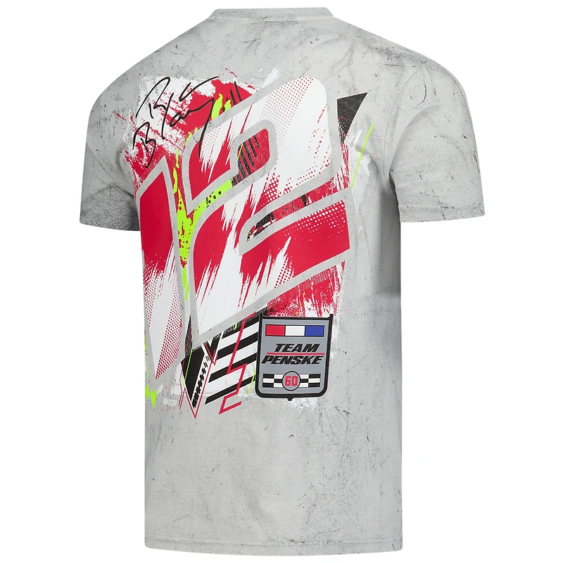 T-shirt Ryan Blaney Delta Smoke 2-Spot gris encre classique pour homme