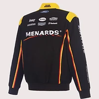 Men's JH Design Black Ryan Blaney 2026 Menards Full-Snap Twill Racing Jacket
