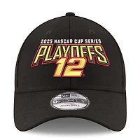 Casquette ajustable 9FORTY noire New Era pour homme, Ryan Blaney, éliminatoires NASCAR Cup Series 2025