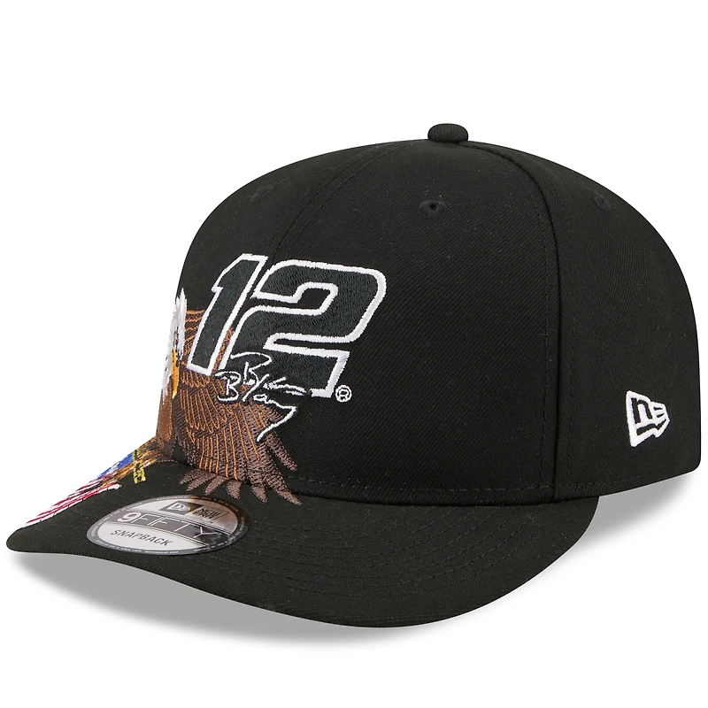 Men's New Era Black Ryan Blaney A-Frame 9FIFTY Snapback Hat