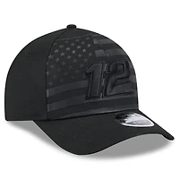 Men's New Era Black Ryan Blaney American Flag 9FORTY M-Crown A-Frame Adjustable Hat