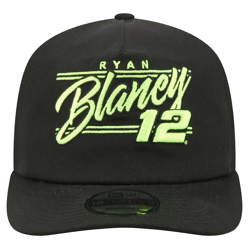 Casquette ajustable New Era Ryan Blaney Driver Script 19TWENTY noire pour homme