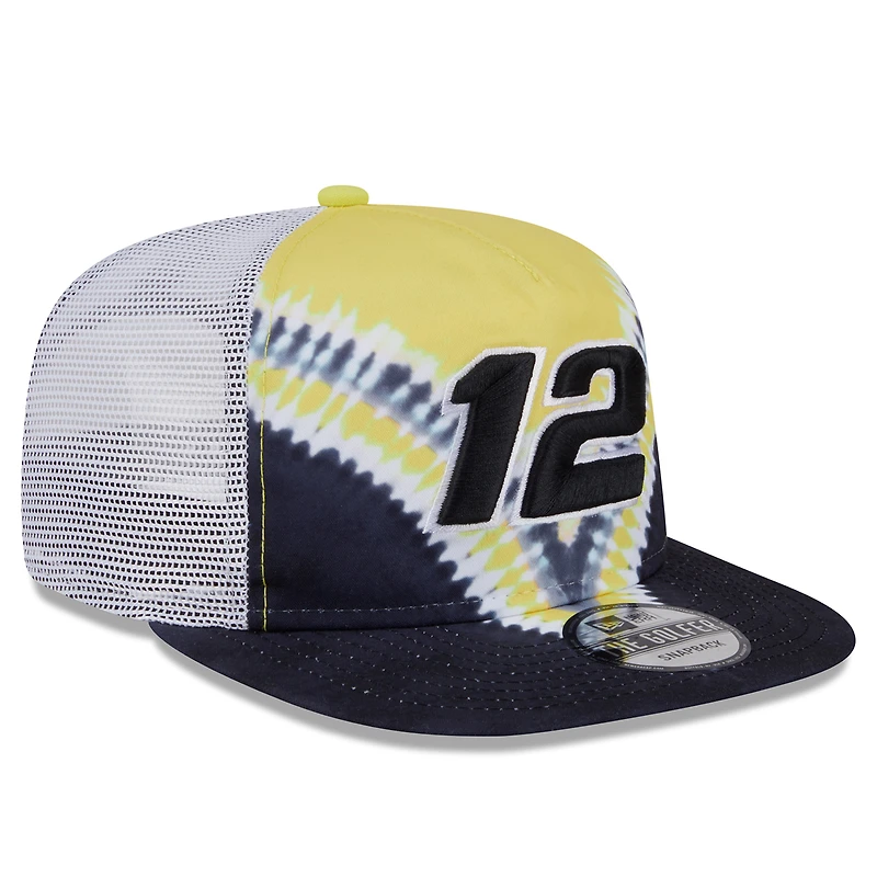 Men's New Era Black Ryan Blaney  Golfer Tie-Dye Snapback Hat